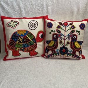Sisters of the Good Shepherd Hand Crafted Pillow Covers (2), Multi-Color